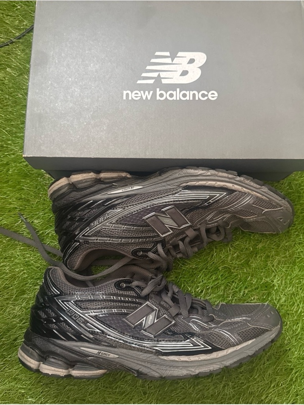 New Balance Kids Black and Gray Athletic Sneakers